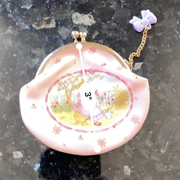 SANRIO 1989 Coin Purse Meadow Sweet Girl Bear Rare Vintage With Charm - Picture 9 of 10